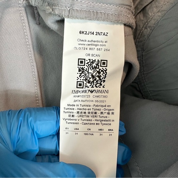 Emporio Armani J14 High Waisted Wide Leg Palazzo Trousers in Lavender Size 31 - Picture 13 of 15